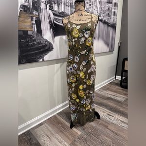 Beaded long evening dress